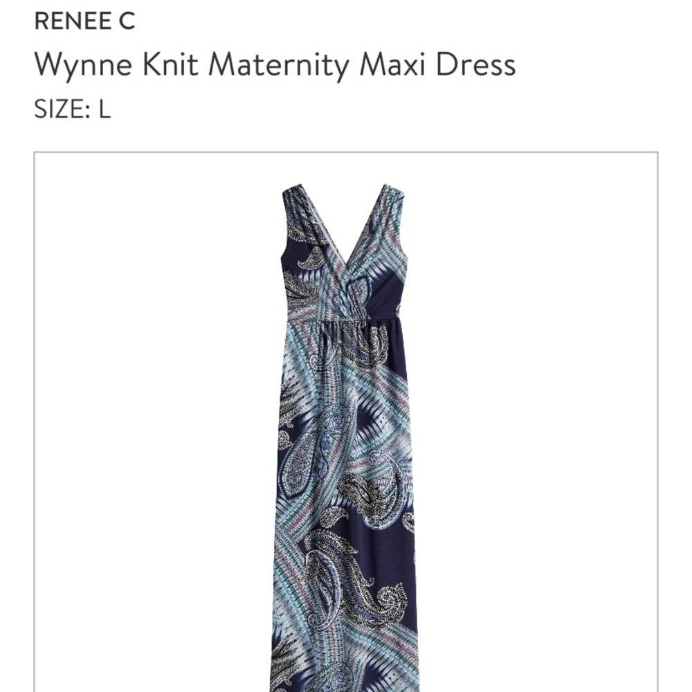 NWOT Renee C maxi maternity/nursing dress